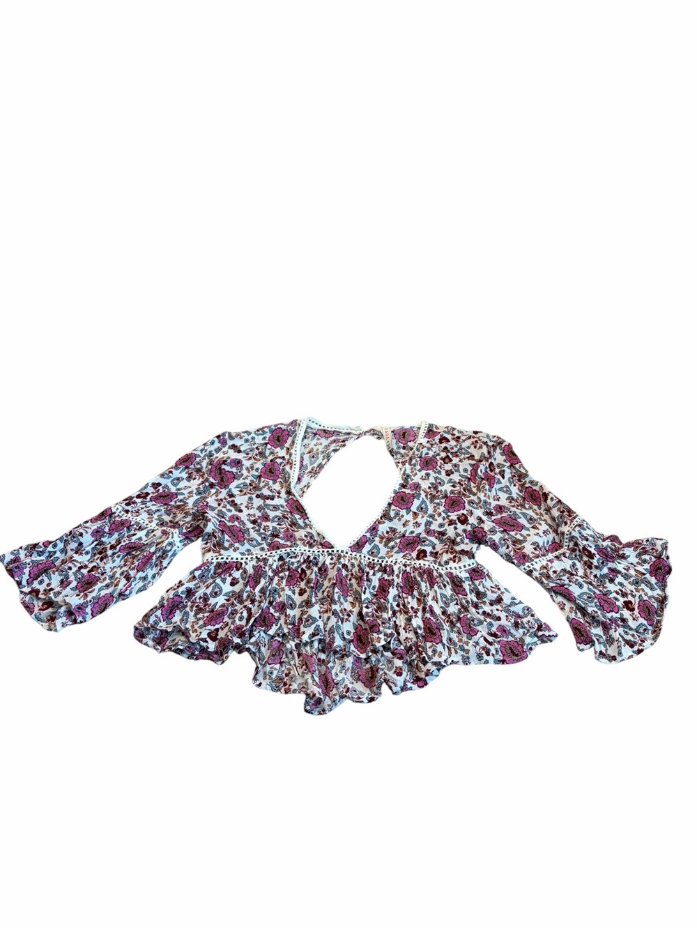 RAGA cropped open back blouse
